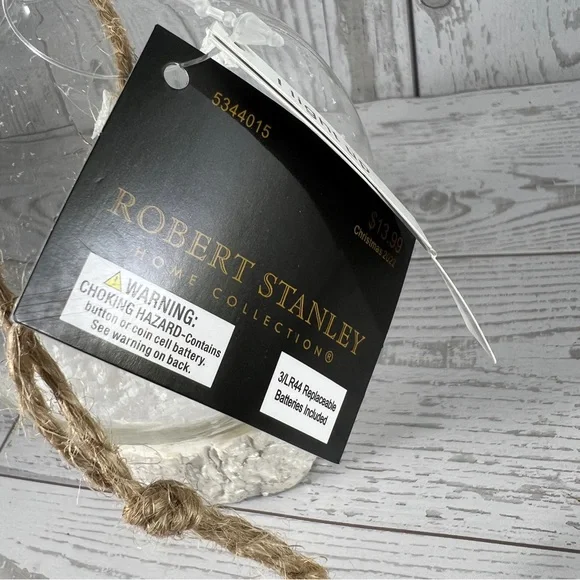 Robert Stanley’s Illuminated Glass Christmas Ornament with Deer, Snow, and Trees - Picture 5 of 8